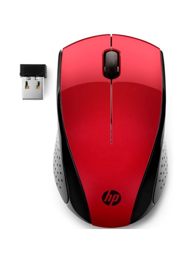 Mouse raton hp optico wireless inalambrico 220 rojo