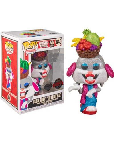 Funko pop looney tunes bugs bunny con sombrero de frutas glitter efecto diamante exclusivo edicion especial 51731