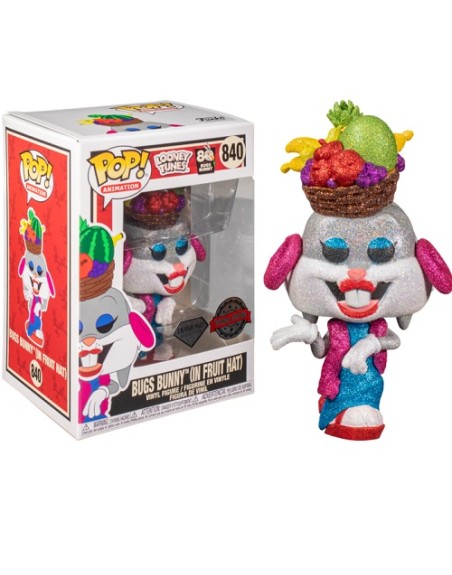 Funko pop looney tunes bugs bunny con sombrero de frutas glitter efecto diamante exclusivo edicion especial 51731