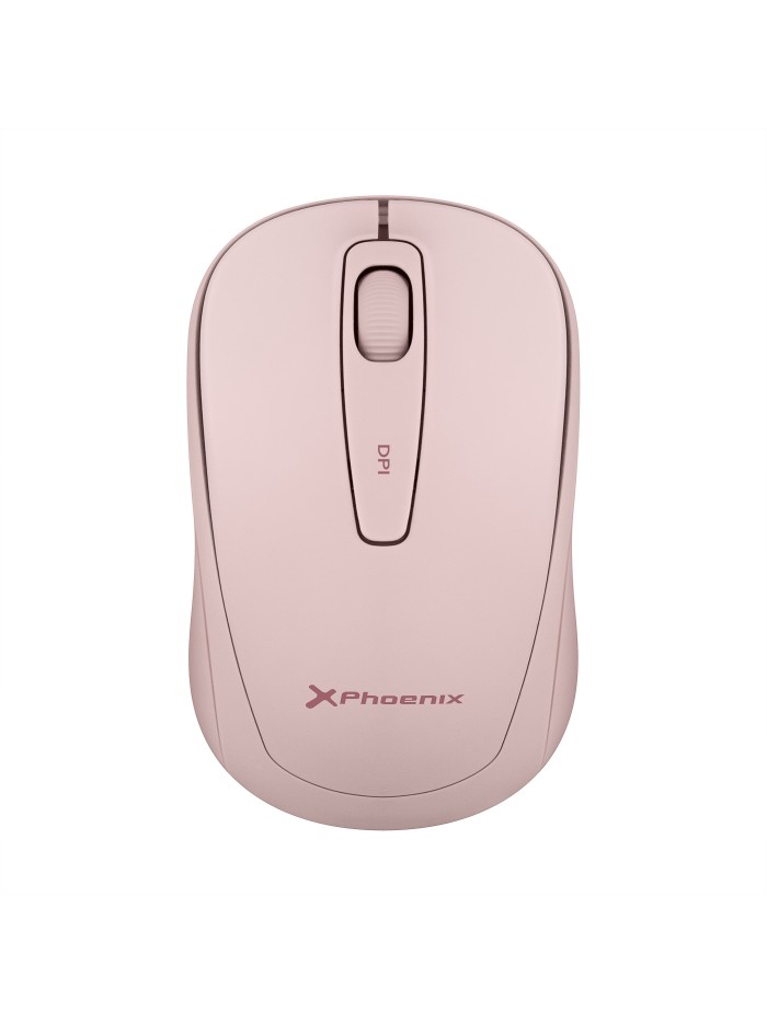 Phoenix m250 ratón inalámbrico 2.4 ghz receptor usb hasta 1600 dpi compatible con pc mac portátil color rosa Phoenix m250 ratón inalámbrico 2.4 ghz receptor usb hasta 1600 dpi compatible con pc mac portátil color rosa