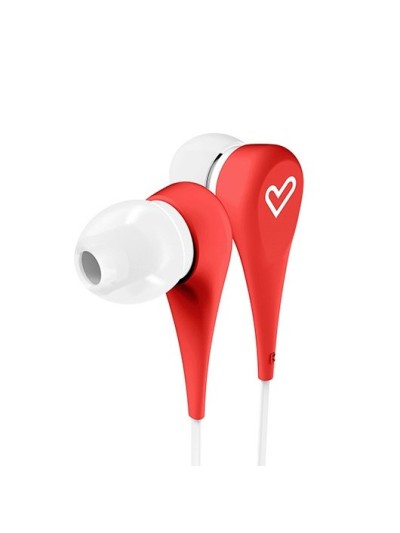 Auriculares micro energy sistem style 1+ rojo in - ear - microfono - control voz - cable plano