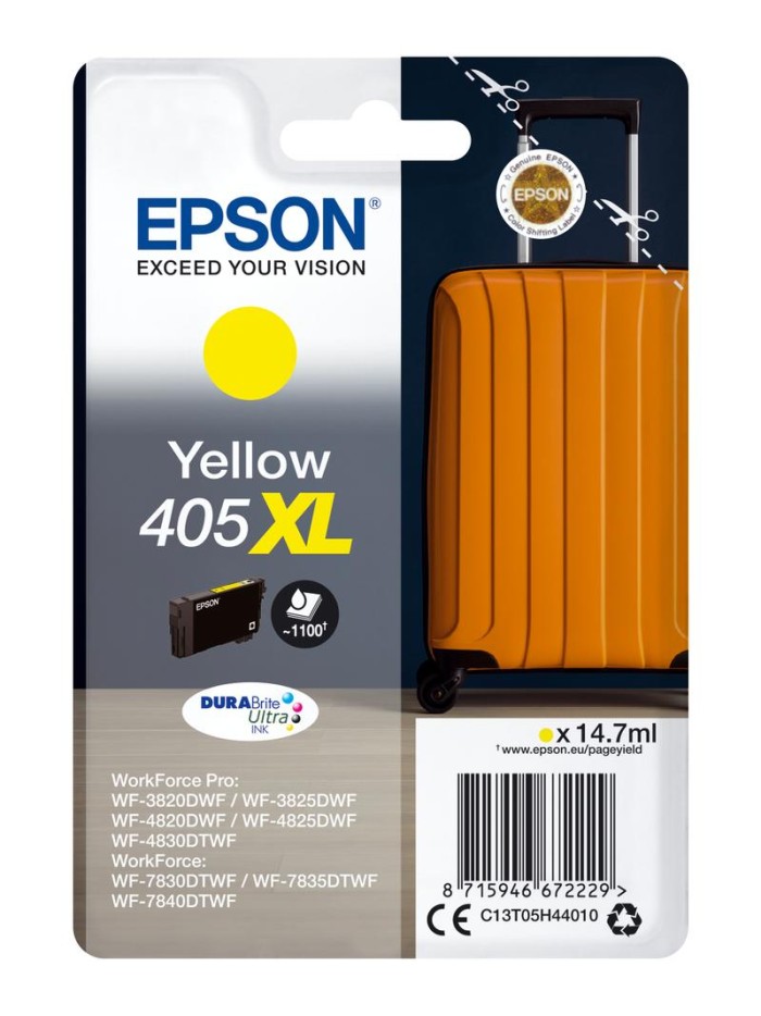 Cartucho epson singlepack yellow 405xl durabrite ultra ink Cartucho epson singlepack yellow 405xl durabrite ultra ink