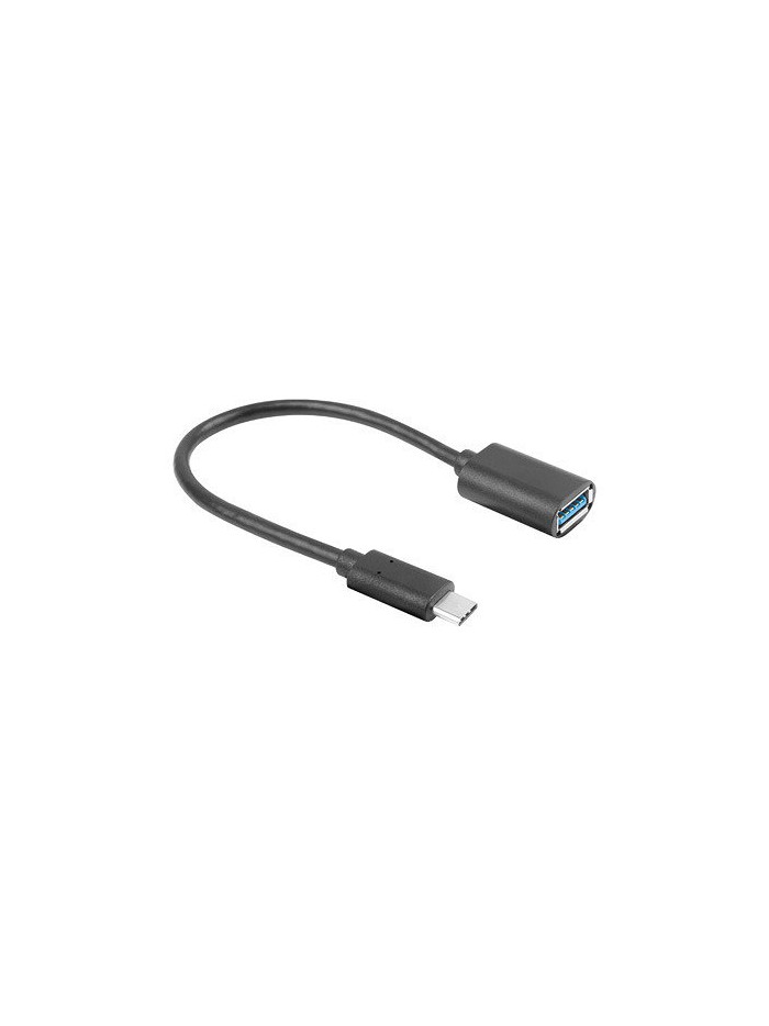 Adaptador usb lanberg usb tipo c m 3.1 a usb tipo a h 15cm otg negro Adaptador usb lanberg usb tipo c m 3.1 a usb tipo a h 15cm otg negro