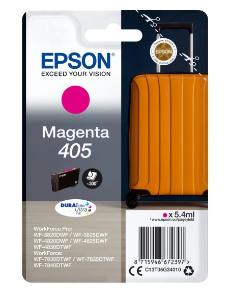 Cartucho tinta epson c13t05g34010 singlepack magenta 405 durabrite ultra ink