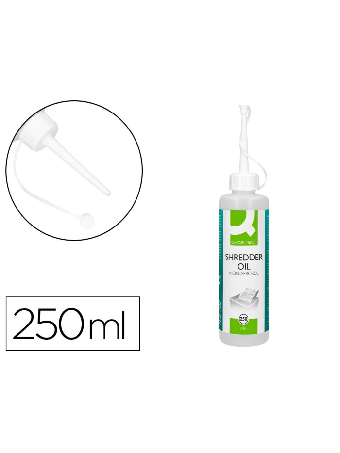 Aceite lubricante q-connect para destructora de documentos bote de 250 ml Aceite lubricante q-connect para destructora de documentos bote de 250 ml