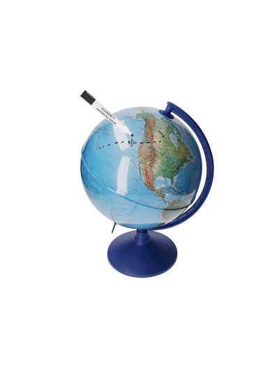 Globo terraqueo liderpapel con luz fisico y politico escribible diametro 30 cm