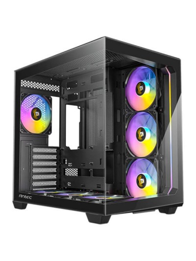 Caja ordenador gaming antec fishtank c5 atx argb vidrio negro