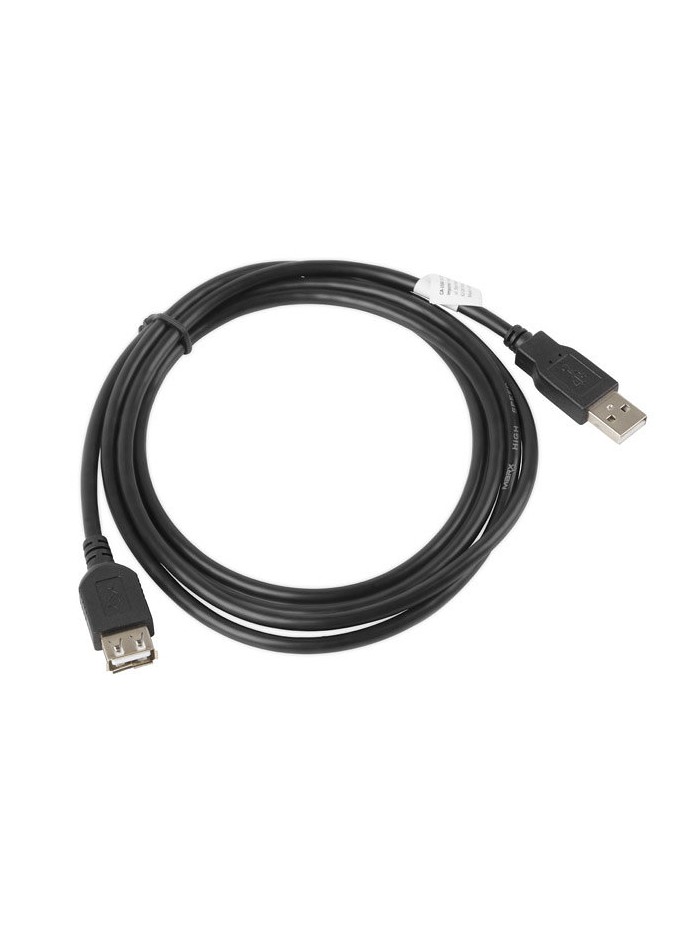 Cable alargador lanberg usb 2.0 macho hembra 1.8m negro Cable alargador lanberg usb 2.0 macho hembra 1.8m negro