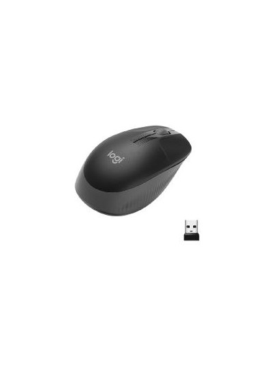Mouse raton logitech m190 full size optico wireless inalambrico gris marengo