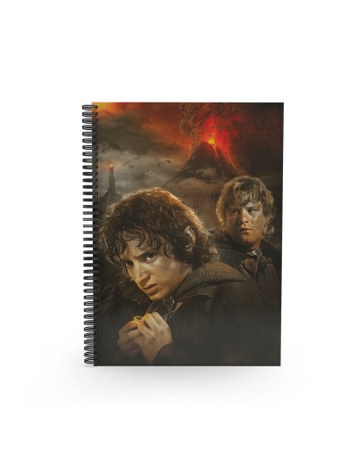 Libreta efecto 3d frodo y sam el señor de los anillos