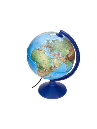 Globo terraqueo liderpapel con luz fisico y politico diametro 26 cm