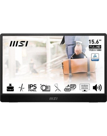 Monitor 15.6 pulgadas msi pro mp161 iron gray
