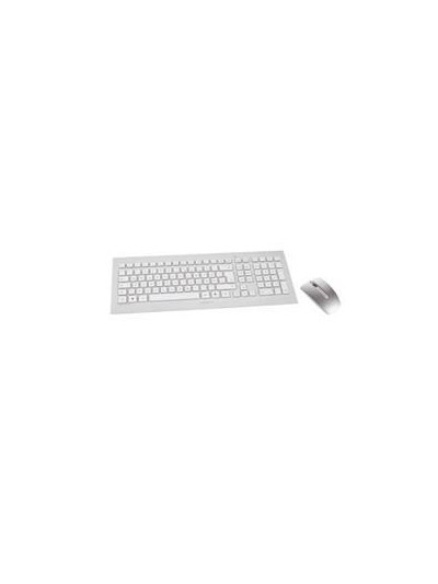 Teclado + raton cherry dw 8000 inalambrico ultrasilencioso blanco - plata