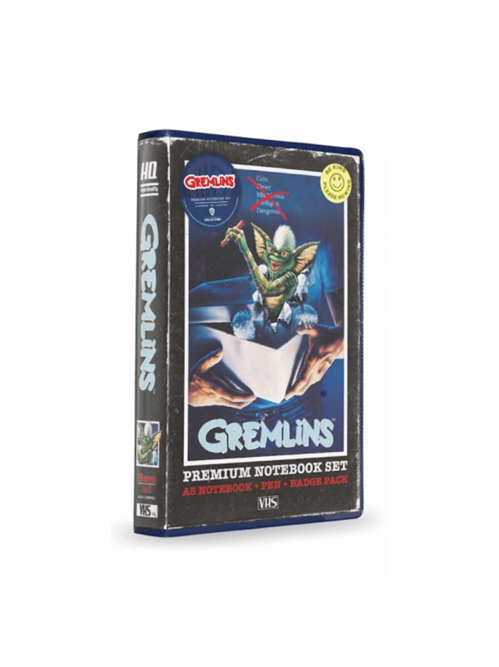 Set papeleria vhs sd toys gremlins libreta chapas y boligrafo Set papeleria vhs sd toys gremlins libreta chapas y boligrafo