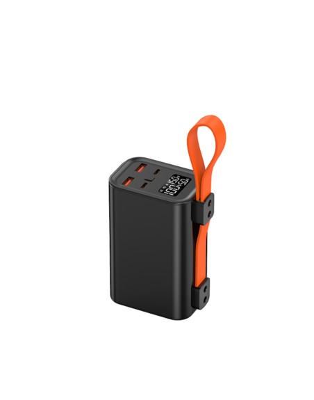 Bateria externa portatil powerbank leotec 30000 mah pd 100w carga rapida 2 salidas usb - c 2 salidas usb - a