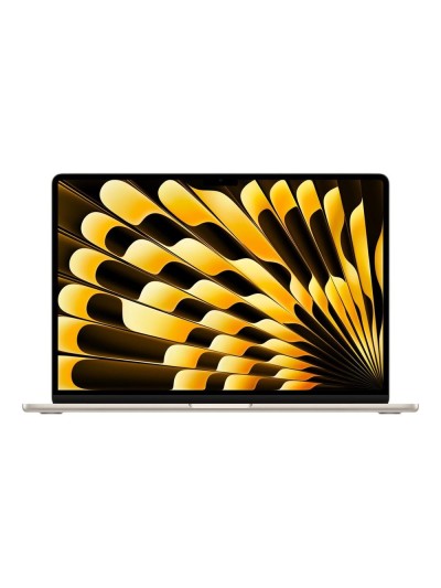 Portatil apple macbook air 15 starlight chip m3 8c gpu 10c 16gb ssd 256gb 15.3 pulgadas
