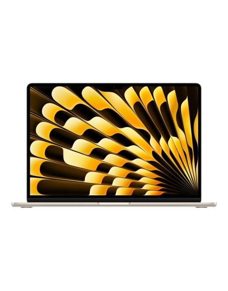 Portatil apple macbook air 15 starlight chip m3 8c gpu 10c 16gb ssd 256gb 15.3 pulgadas