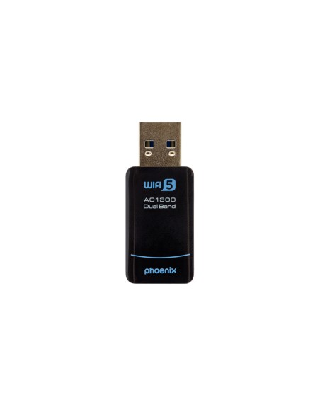 Phoenix nano adaptador usb receptor red inalámbrico 1300mbps dual band