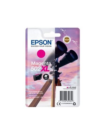 Cartucho tinta epson t02w340 502xl magenta ink