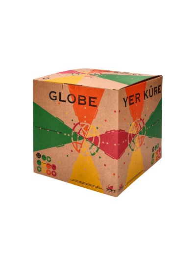Globo terraqueo liderpapel con luz fisico y politico diametro 20 cm color rosa