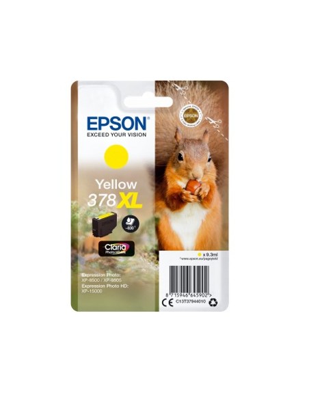 Cartucho tinta epson c13t37944010 singlepack amarillo 378xl claria photo hd ink ardillo