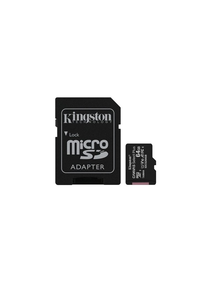 Tarjeta memoria micro secure digital sd hc 64gb kingston canvas select plus clase 10 uhs - 1 + adaptador sd Tarjeta memoria micro secure digital sd hc 64gb kingston canvas select plus clase 10 uhs - 1 + adaptador sd