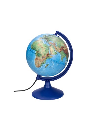 Globo terraqueo liderpapel con luz fisico y politico diametro 20 cm
