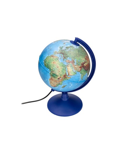 Globo terraqueo liderpapel con luz fisico y politico diametro 20 cm