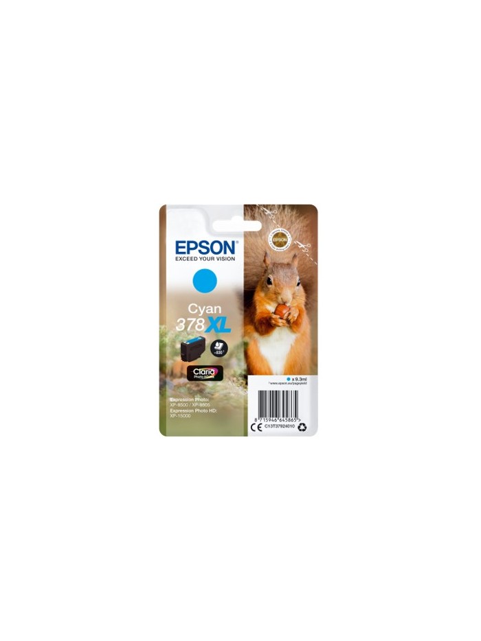 Cartucho tinta epson c13t37924010 singlepack cian 378xl claria photo hd ink ardilla Cartucho tinta epson c13t37924010 singlepack cian 378xl claria photo hd ink ardilla