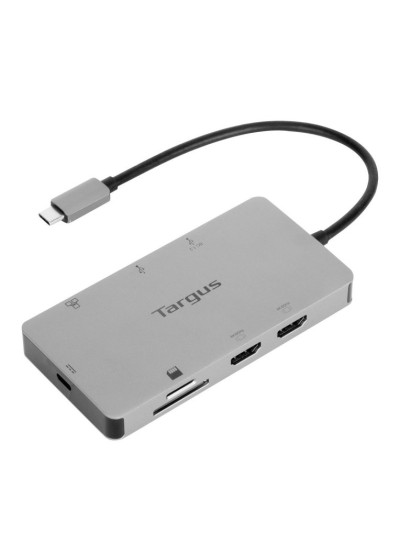 Docking station targus tipo c a 2x hdmi 2.0 2x usb - a plata
