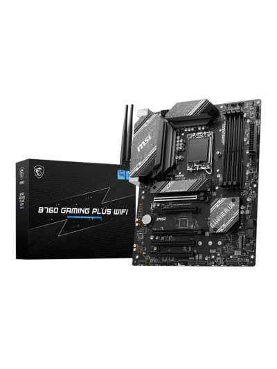 Placa base msi 1700 b760 gaming plus wifi atx - 4 x ddr4 - 4 x sata 6 - 4 x usb 2.0 - 2 x usb 3.2 - 1 x usb tipo c