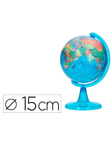 Globo terraqueo liderpapel mapa politico diametro 15 cm