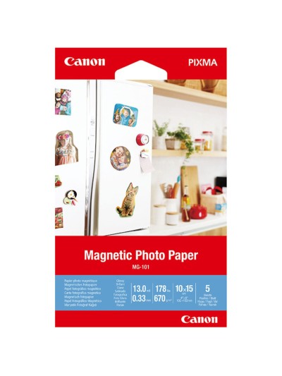 Papel canon foto magnetico mg - 101 3634c002 a6 10x15 - 5 hojas