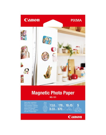 Papel canon foto magnetico mg - 101 3634c002 a6 10x15 - 5 hojas