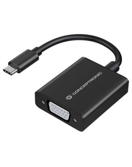 Adaptador usb tipo c a vga conceptronic 10.8cm - macho - hembra - negro