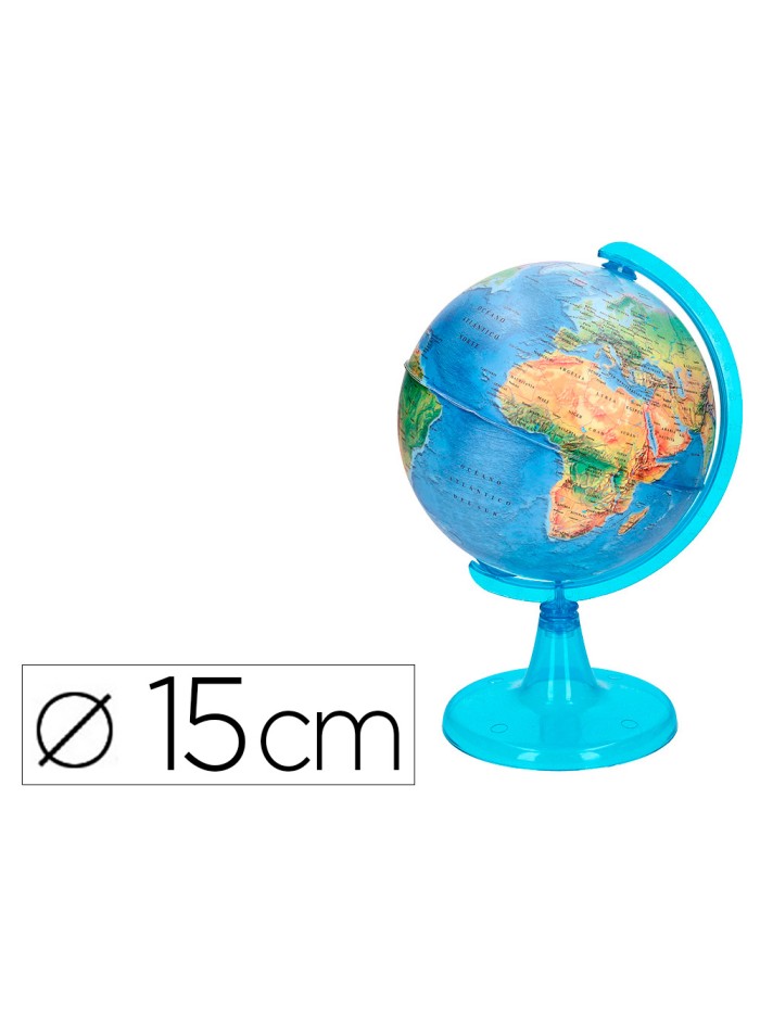 Globo terraqueo liderpapel mapa fisico diametro 15 cm Globo terraqueo liderpapel mapa fisico diametro 15 cm