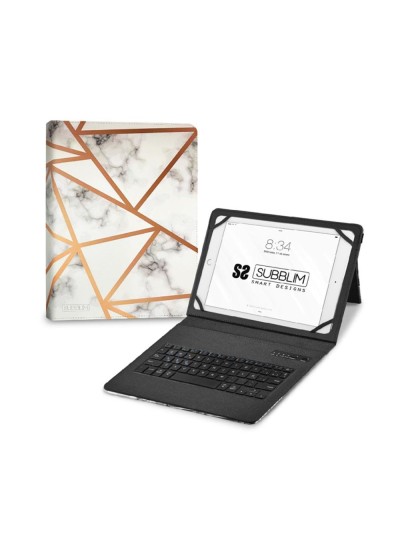 Funda subblim subkt5 - bttw10 para tablet 11 pulgadas trendy marmol blanco