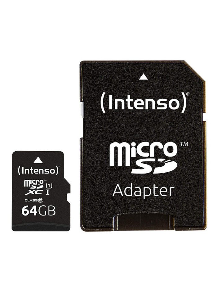 Tarjeta micro sd intenso 64gb uhs - i cl10 pro + adaptador sd Tarjeta micro sd intenso 64gb uhs - i cl10 pro + adaptador sd