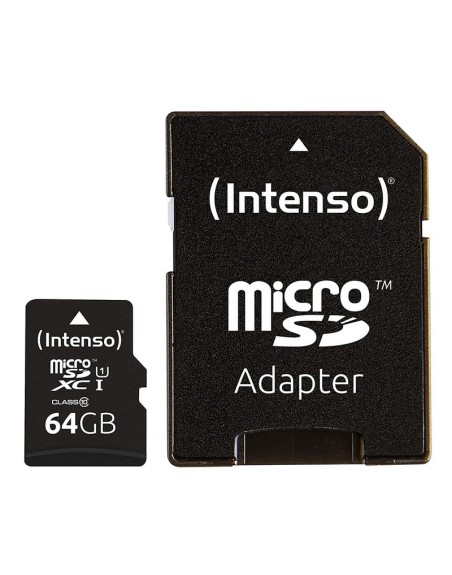 Tarjeta micro sd intenso 64gb uhs - i cl10 pro + adaptador sd