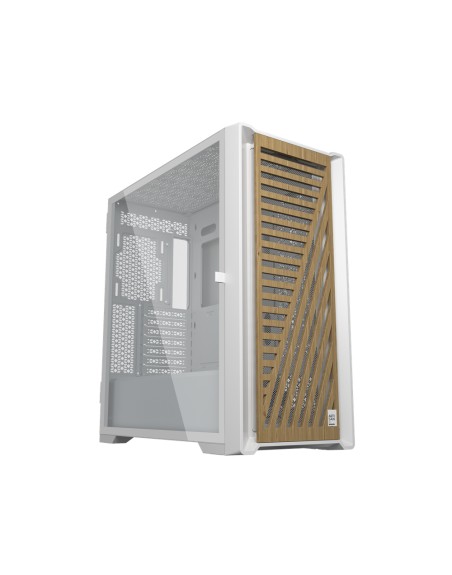 Caja phoenix artisan noble blanca con frontal de madera atx cristal templado gaming cristal templado filtros antipolvo tipo c