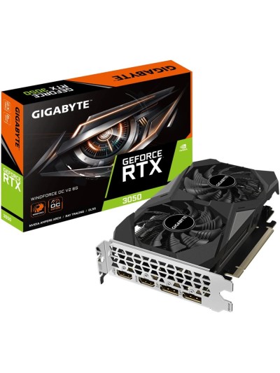 Tarjeta grafica gigabyte rtx 3050 windforce oc v2 6gb gddr6 2 x dp - 2 x hdmi - pci express 4.0