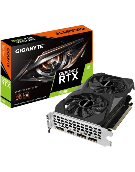 Tarjeta grafica gigabyte rtx 3050 windforce oc v2 6gb gddr6 2 x dp - 2 x hdmi - pci express 4.0