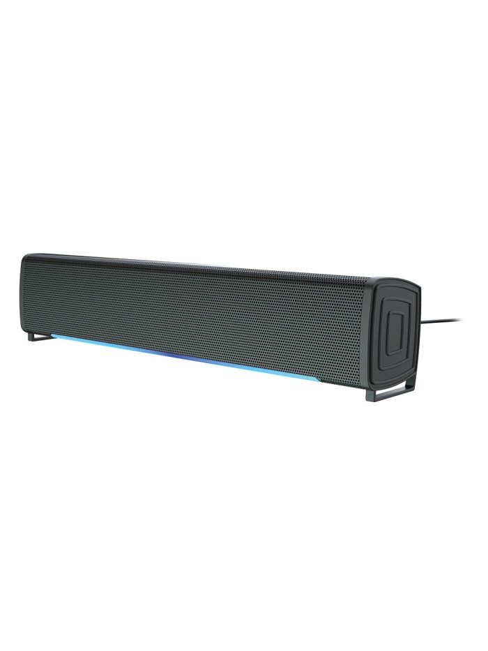 Barra de sonido q-connect para pc con iluminación led color negro Barra de sonido q-connect para pc con iluminación led color negro