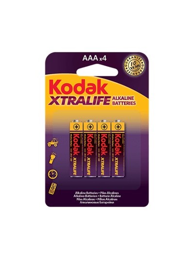 Blister pilas kodak alcalina xtralife aaa lr3 1.5v - blister 4 pilas