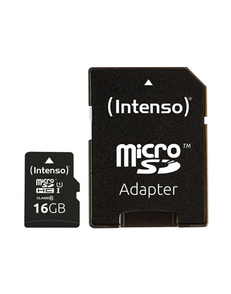 Tarjeta micro sd intenso 16gb uhs - i cl10 + adaptador sd