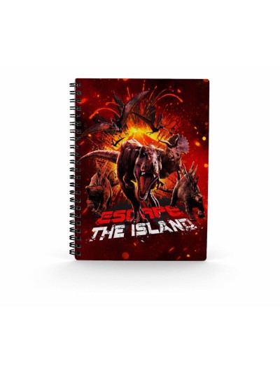Libreta sd toys efecto 3d escape jurassic world