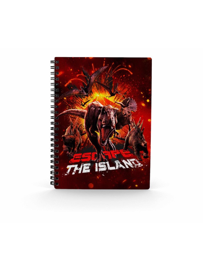 Libreta sd toys efecto 3d escape jurassic world