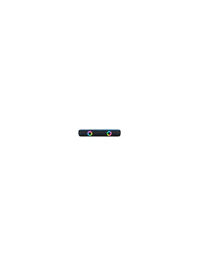 Barra de sonido q-connect bluetooth con iluminacion led y control de volumen color negro