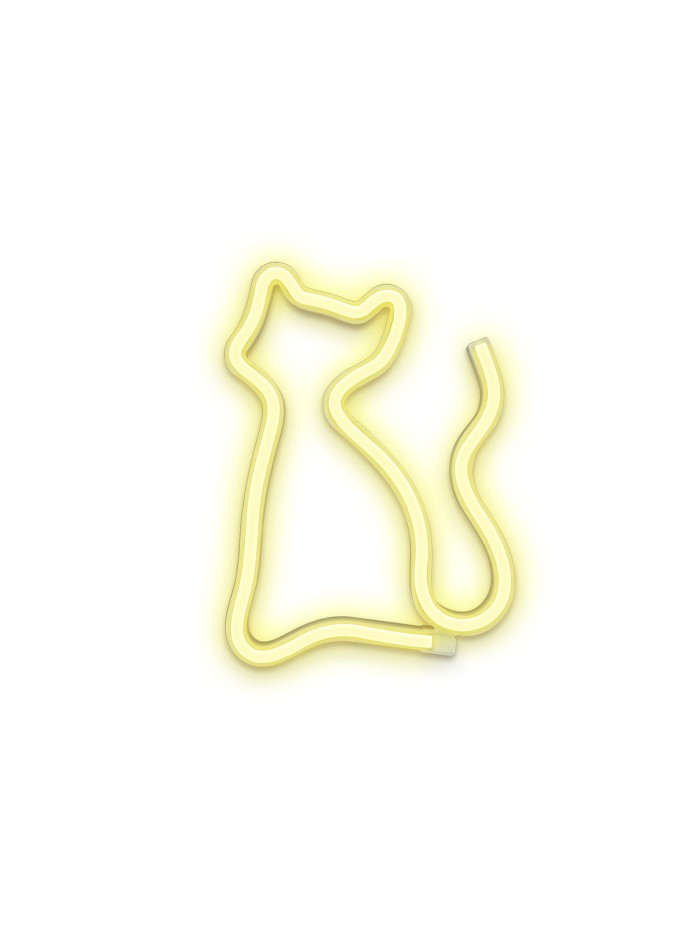 Lampara forever neon led light cat warm white bat+usb Lampara forever neon led light cat warm white bat+usb