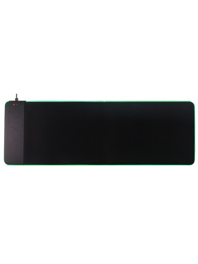 Alfombrilla para raton q-connect gaming con cargador inalambrico e iluminacion rgb color negro 800x300x4 mm